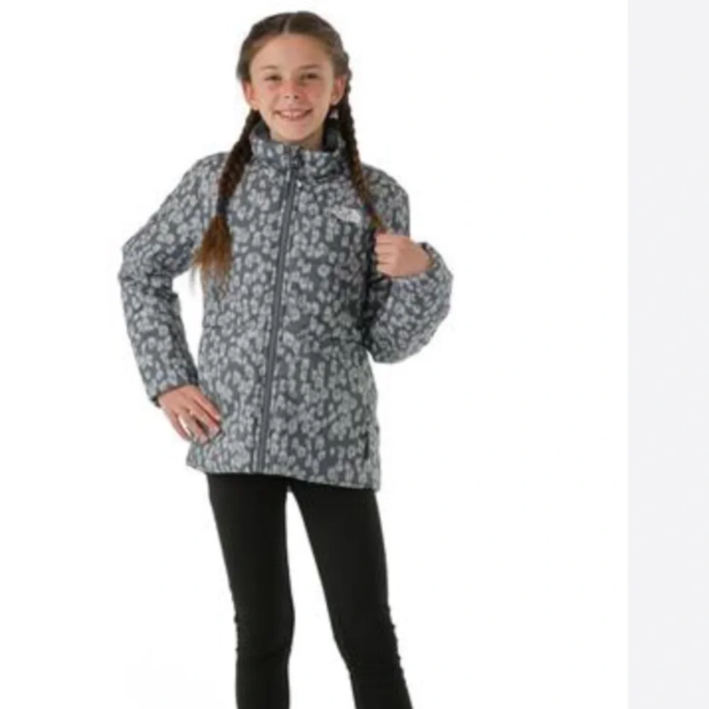 The North Face Little Girl's & Girl's Reversible Mossbud Cheetah Print coat